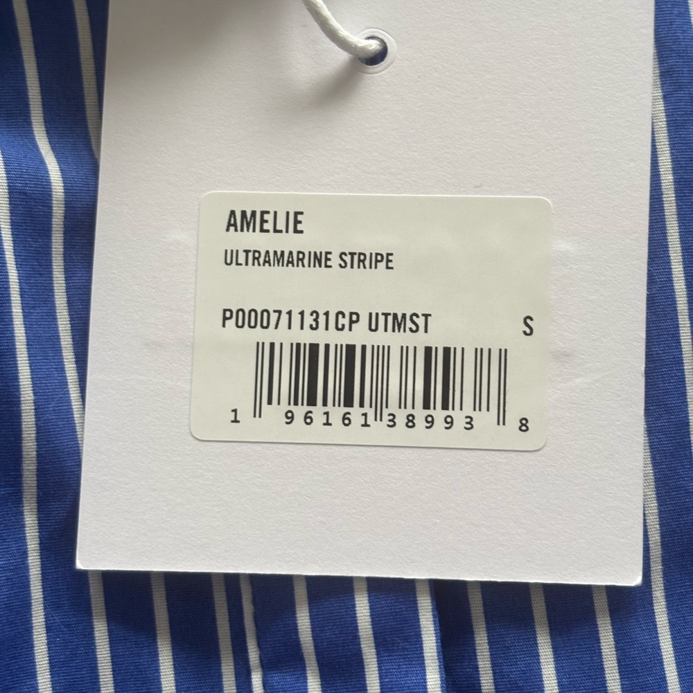 pistola Amelie Ultramarine Striped Shorts Romper One piece. Size Small NWT - Picture 6 of 13